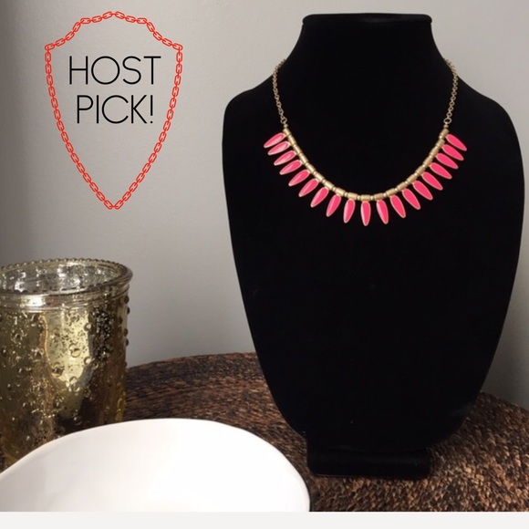 Boutique Jewelry - ✨HP✨ Edgy gold and hot pink "Bullet" necklace